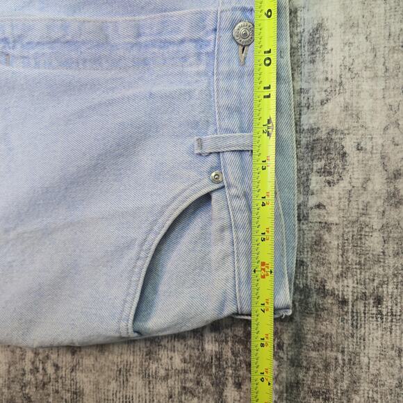 Vintage Lee Jeans Womens 18 Petite Light Wash High Rise Tapered Denim Pants 90s - Picture 5 of 15